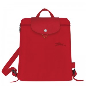 Tomato Red Men's Longchamp Le Pliage Green M Backpacks | XTOFJ-4125