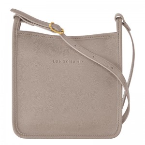 Turtledove Grey Women's Longchamp Le Foulonné S Crossbody Bags | VZIXS-5897