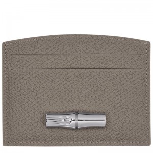 Turtledove Grey Women's Longchamp Roseau Cardholders | YPADX-4529