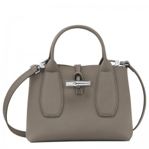 Turtledove Grey Women's Longchamp Roseau S Handbags | PDRFZ-2483