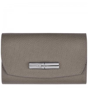 Turtledove Grey Women's Longchamp Roseau Wallets | HYPLV-3071