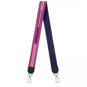 Violet Purple Women's Longchamp Rayures Shoulder Straps | RNFAG-4305