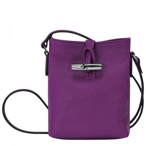 Violet Purple Women's Longchamp Roseau XS Crossbody Bags | ZKHSY-0172