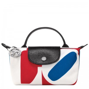 White Men's Longchamp x Robert Indiana Pouches | APYEV-0415