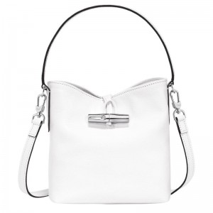 White Women's Longchamp Roseau XS Bucket Bag | OZLEQ-0451