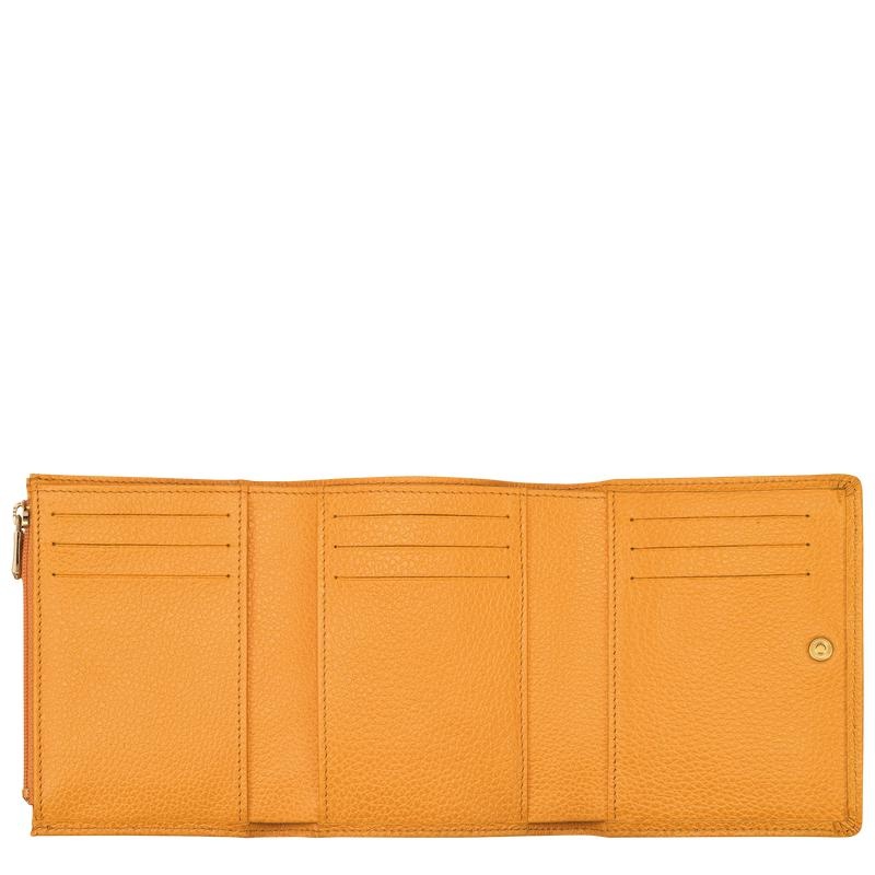 Apricot Orange Men's Longchamp Le Foulonné Wallets | FXDWL-8615