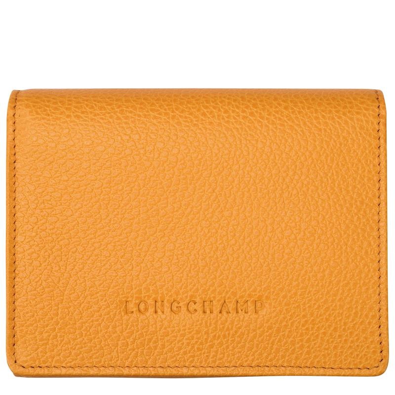 Apricot Orange Men\'s Longchamp Le Foulonné Wallets | FXDWL-8615