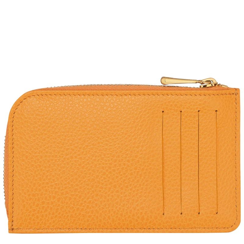 Apricot Orange Men's Longchamp Le Foulonné Cardholders | BGTZJ-5260