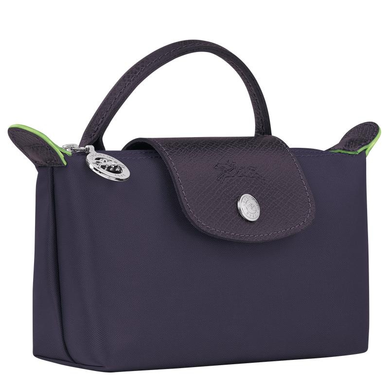 Bilberry Purple Women's Longchamp Le Pliage Green with handle Pouches | YQHSL-2958