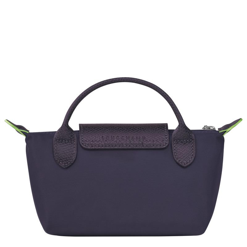 Bilberry Purple Women's Longchamp Le Pliage Green with handle Pouches | YQHSL-2958