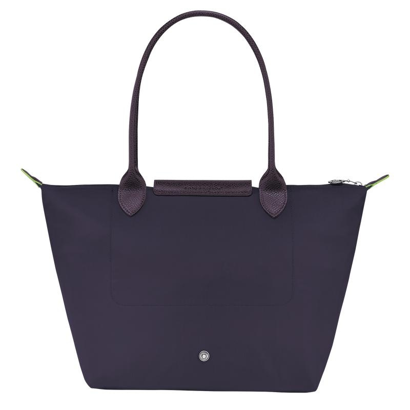 Bilberry Purple Women's Longchamp Le Pliage Green M Tote Bag | OIJNB-9621