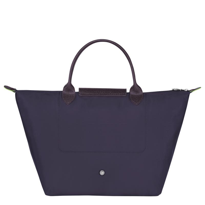 Bilberry Purple Women's Longchamp Le Pliage Green M Handbags | VPCIH-1245