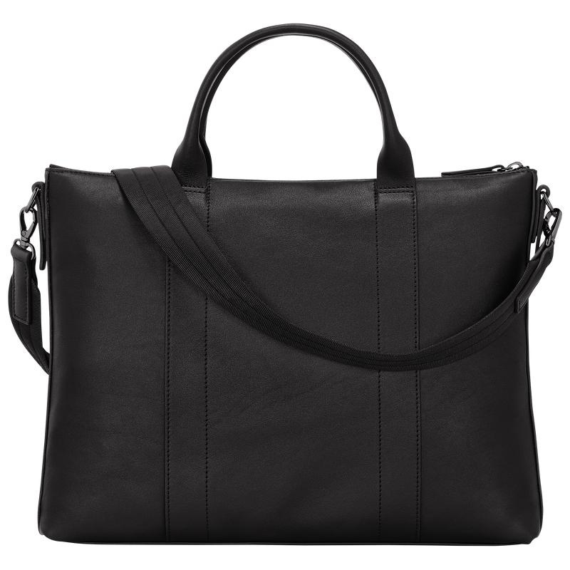 Black Men's Longchamp 3D Briefcase | EQYFL-9146