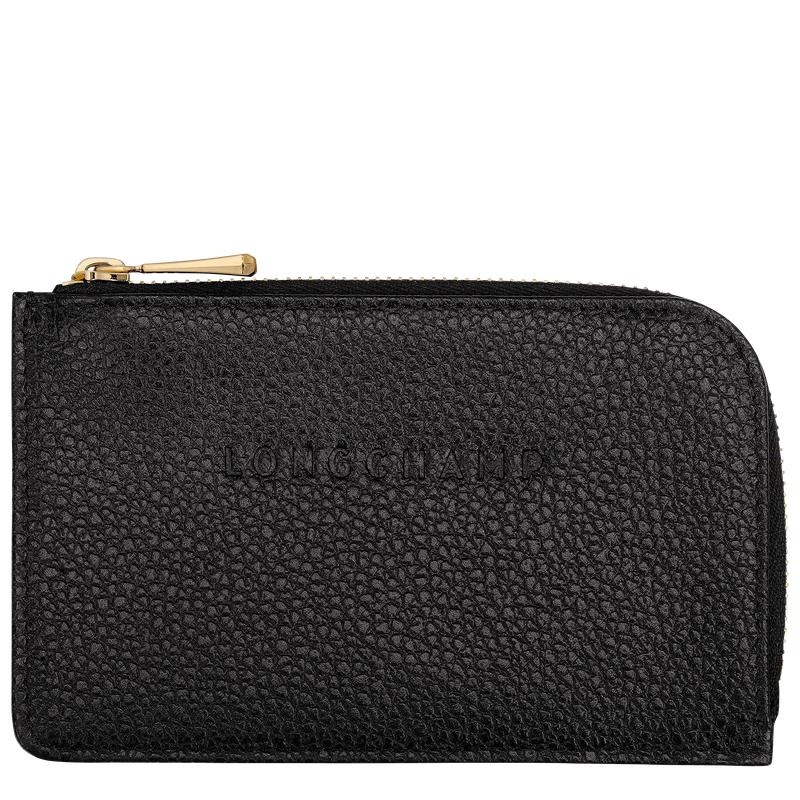 Black Men\'s Longchamp Le Foulonné Cardholders | LFQDR-6127