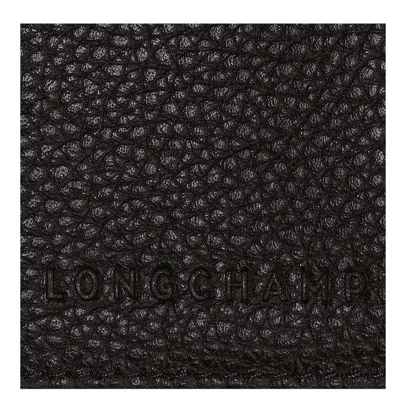 Black Men's Longchamp Le Foulonné Passport cover Passport Bag | PBAJQ-6780