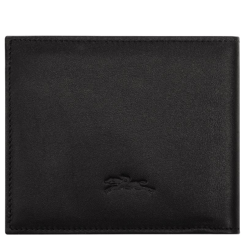 Black Men's Longchamp sur Seine Wallets | ZCGTF-5374