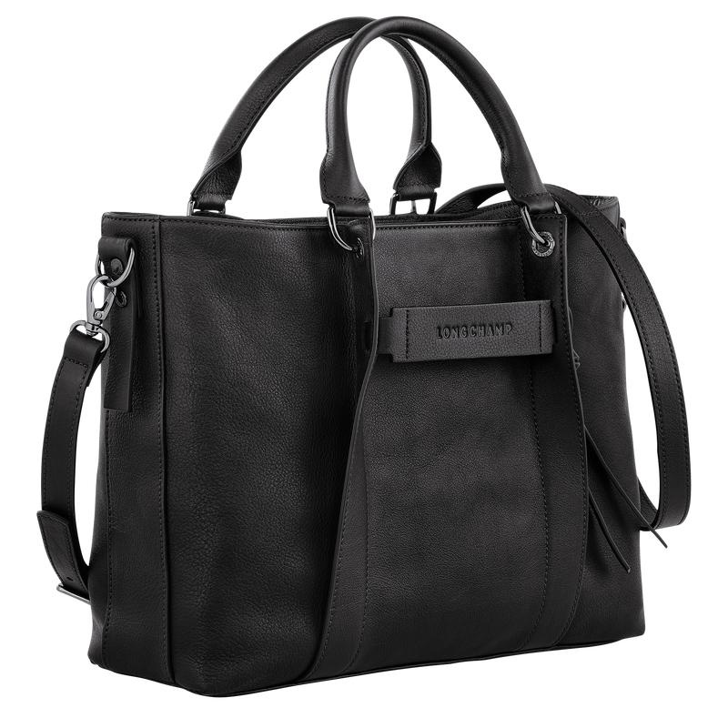 Black Women's Longchamp 3D L Handbags | XSLPB-9087