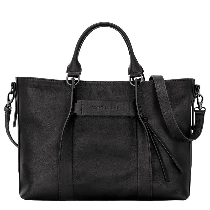 Black Women\'s Longchamp 3D L Handbags | XSLPB-9087