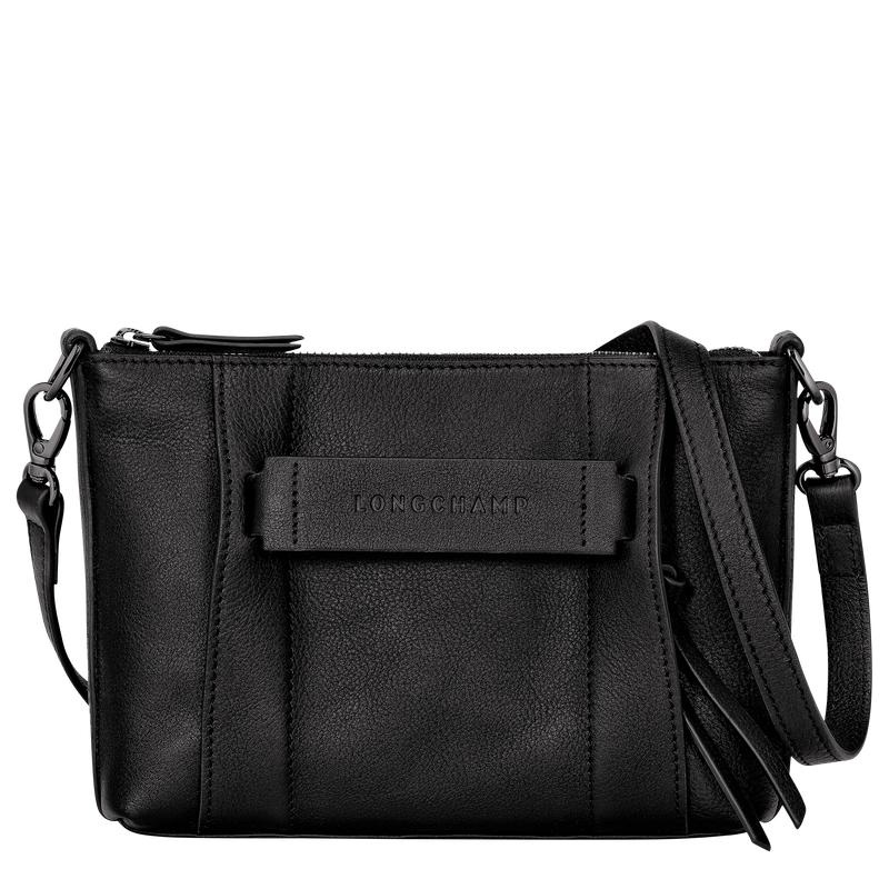 Black Women\'s Longchamp 3D S Crossbody Bags | AYUHT-8491