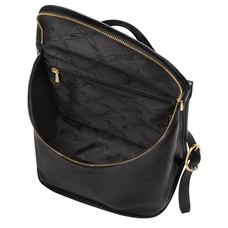 Black Women's Longchamp Le Foulonné Backpacks | RLSJH-2437