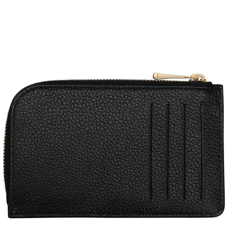 Black Women's Longchamp Le Foulonné Cardholders | VNHGX-6203