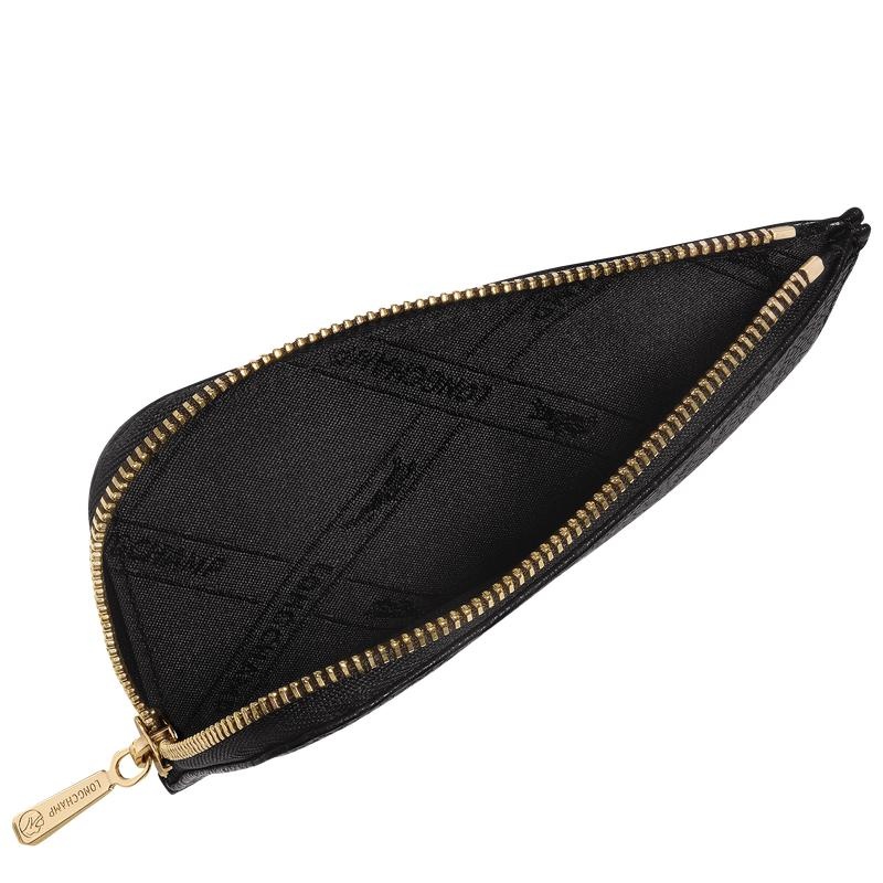 Black Women's Longchamp Le Foulonné Cardholders | VNHGX-6203