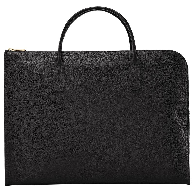 Black Women\'s Longchamp Le Foulonné S Briefcase | LQATR-6389