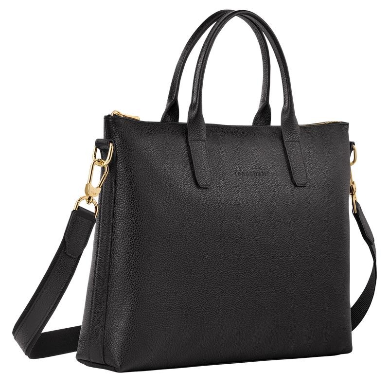 Black Women's Longchamp Le Foulonné S Briefcase | FPZJG-0248