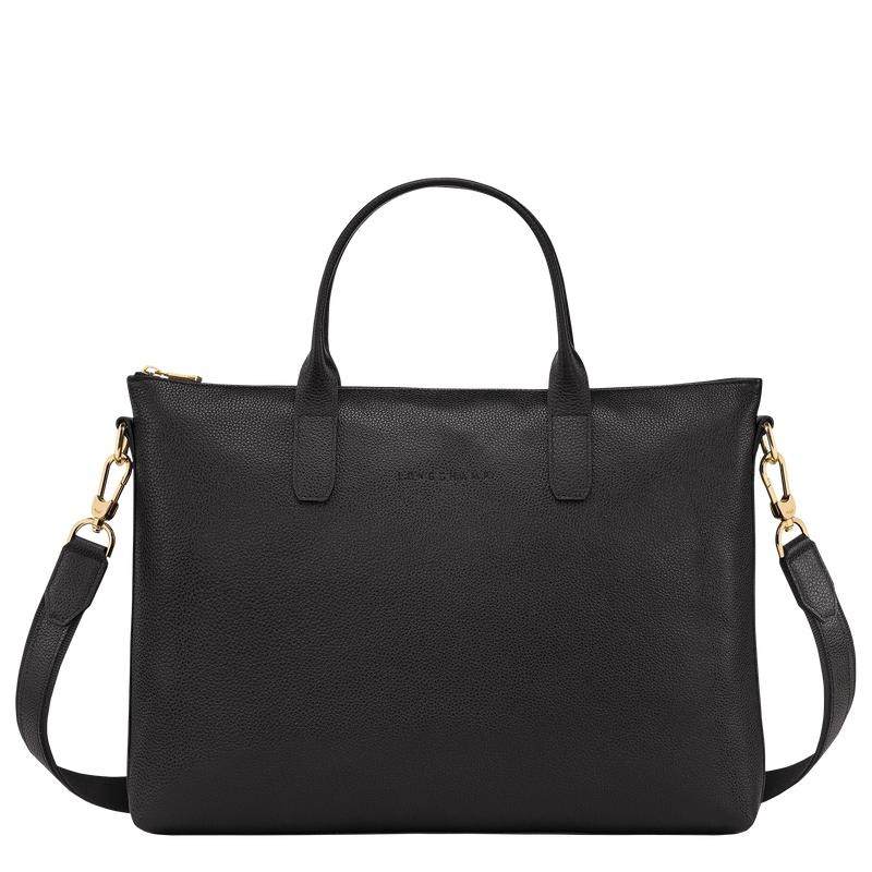 Black Women\'s Longchamp Le Foulonné S Briefcase | FPZJG-0248