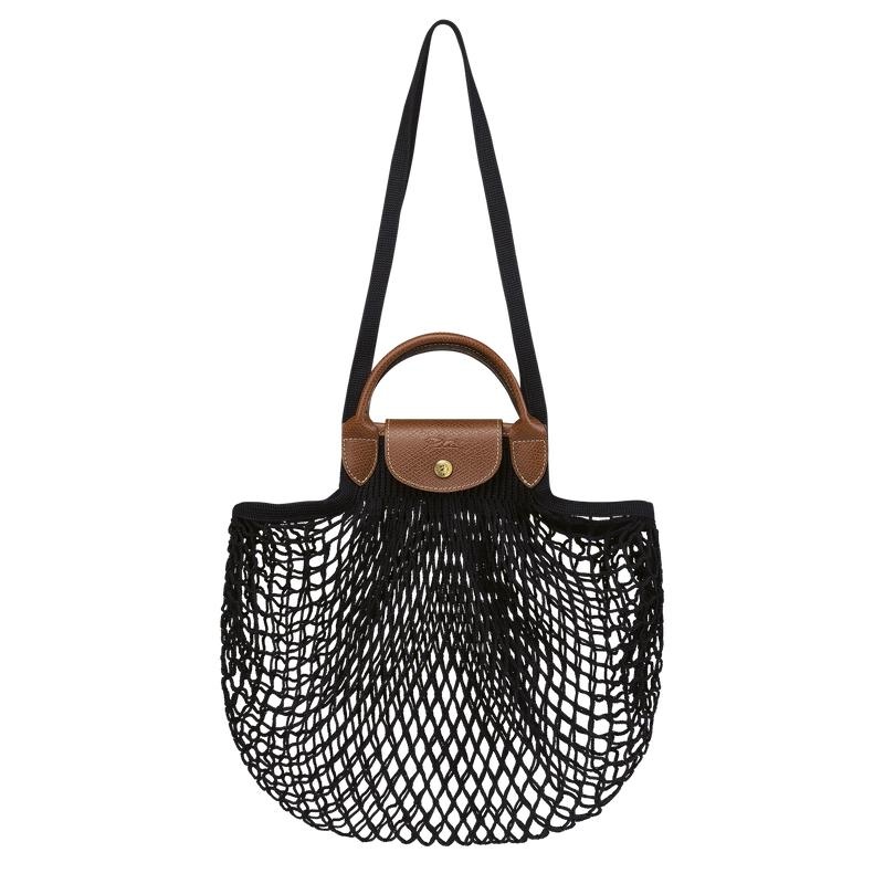 Black Women\'s Longchamp Le Pliage Filet L Mesh Bag | EVAKT-5619