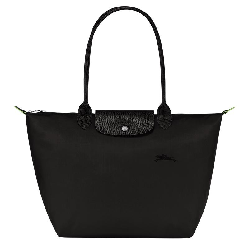 Black Women\'s Longchamp Le Pliage Green L Tote Bag | PNWBY-2753