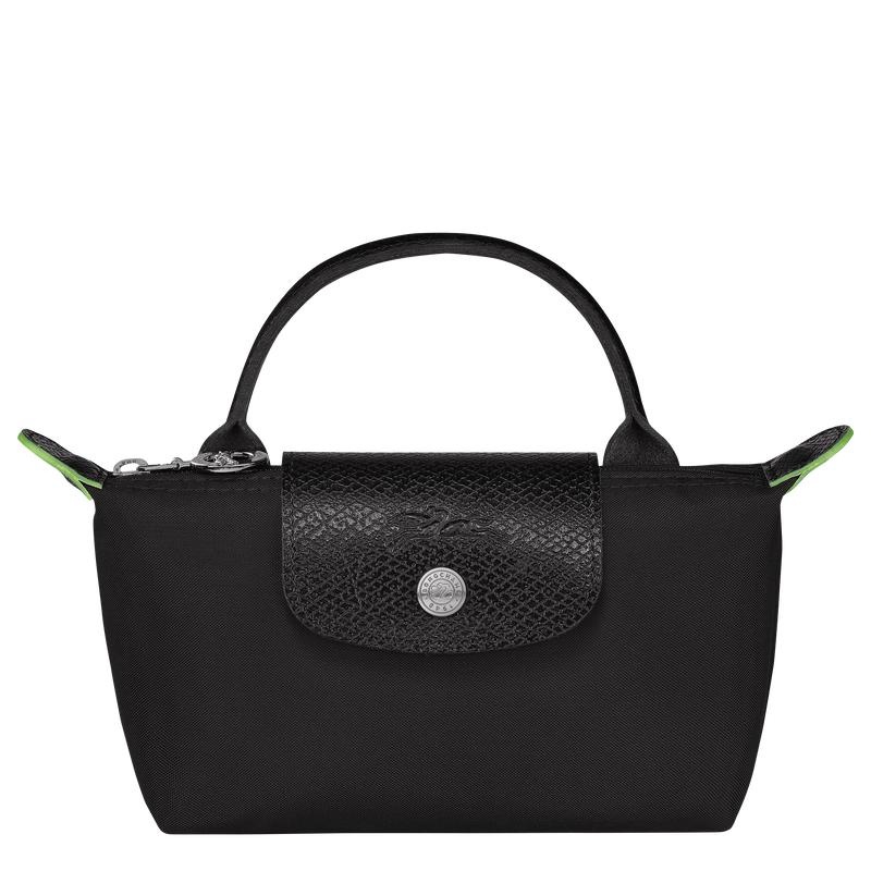 Black Women\'s Longchamp Le Pliage Green with handle Pouches | EWYNH-4596