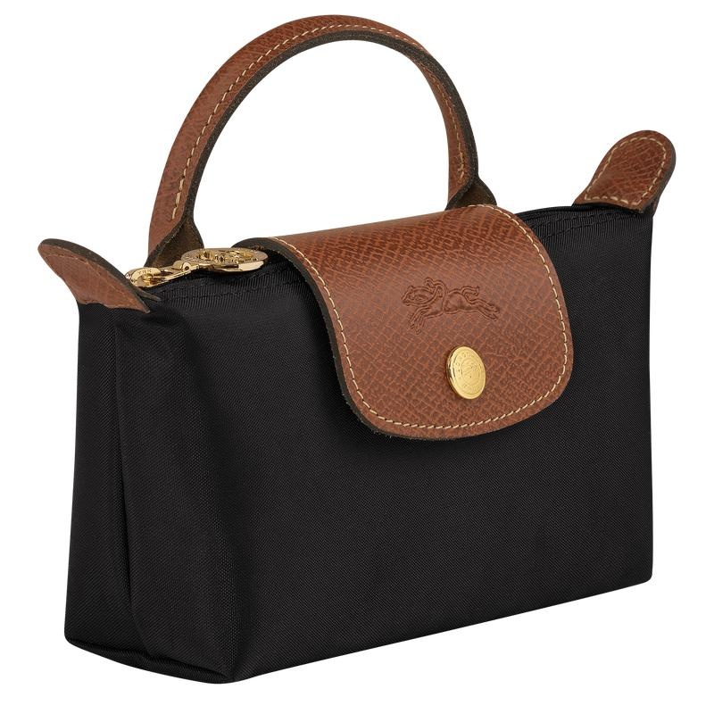 Black Women's Longchamp Le Pliage Original with handle Pouches | XNQIF-0127