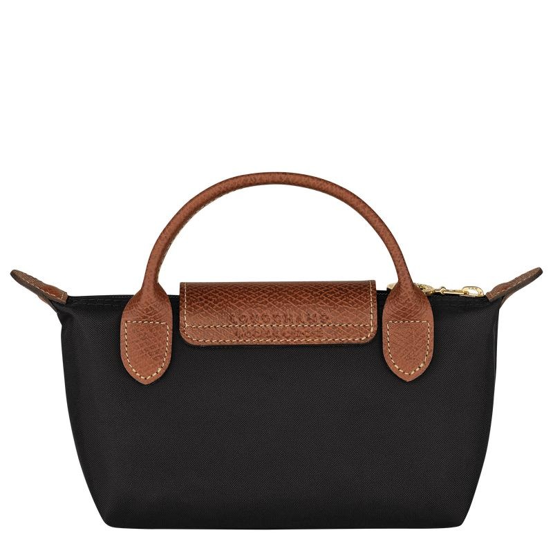 Black Women's Longchamp Le Pliage Original with handle Pouches | XNQIF-0127