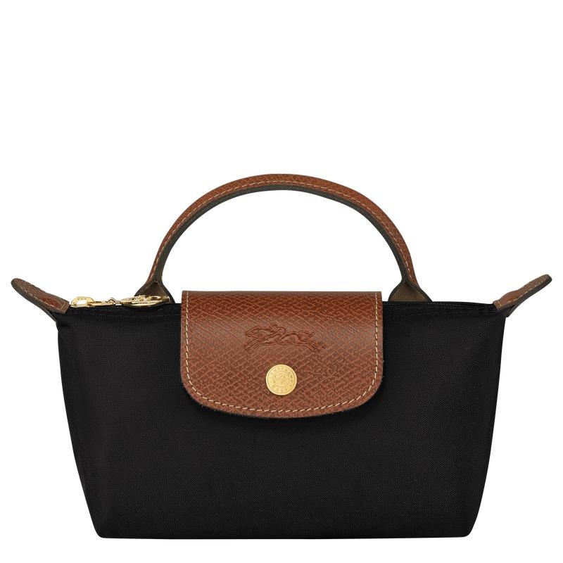 Black Women\'s Longchamp Le Pliage Original with handle Pouches | XNQIF-0127