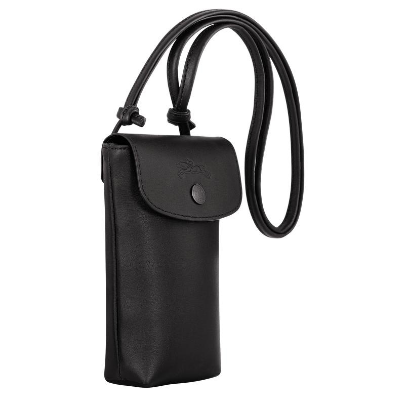 Black Women's Longchamp Le Pliage Xtra with leather lace Phone Case | FISYN-6813