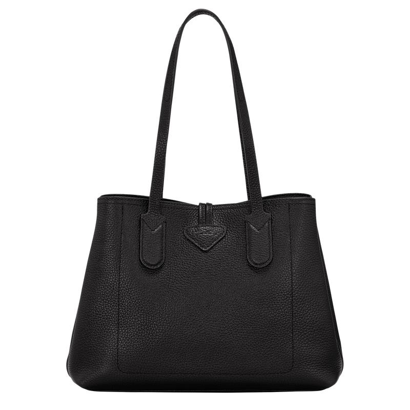 Black Women's Longchamp Roseau Essential M Tote Bag | FYLQM-8321