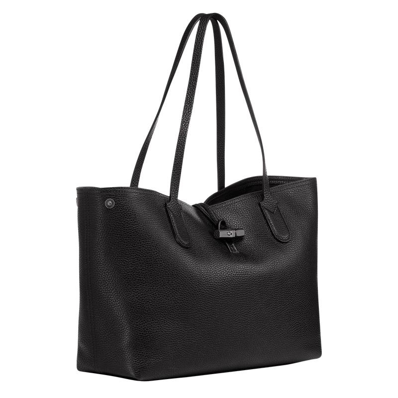 Black Women's Longchamp Roseau Essential L Tote Bag | KSIQW-2481