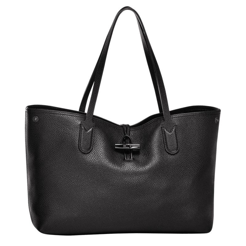 Black Women\'s Longchamp Roseau Essential L Tote Bag | KSIQW-2481