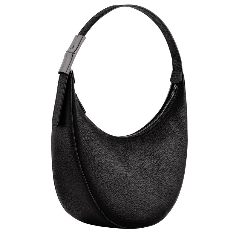 Black Women's Longchamp Roseau Essential M Hobo Bags | YQIKA-6730