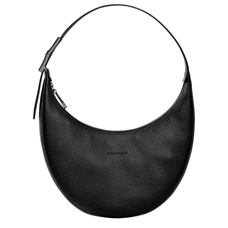 Black Women\'s Longchamp Roseau Essential M Hobo Bags | YQIKA-6730