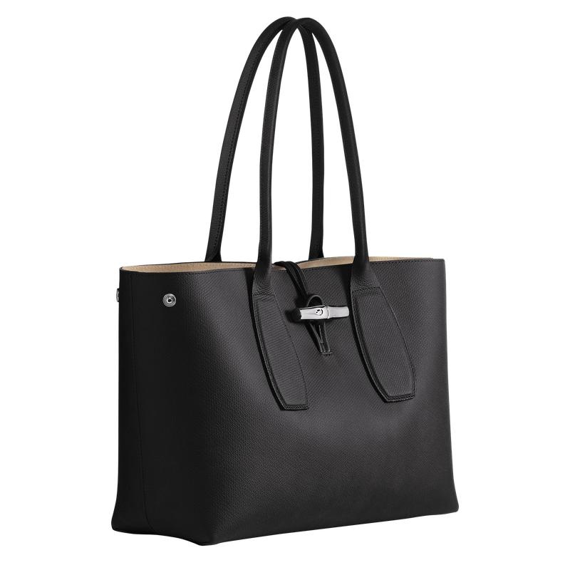 Black Women's Longchamp Roseau L Tote Bag | QYAPJ-9567