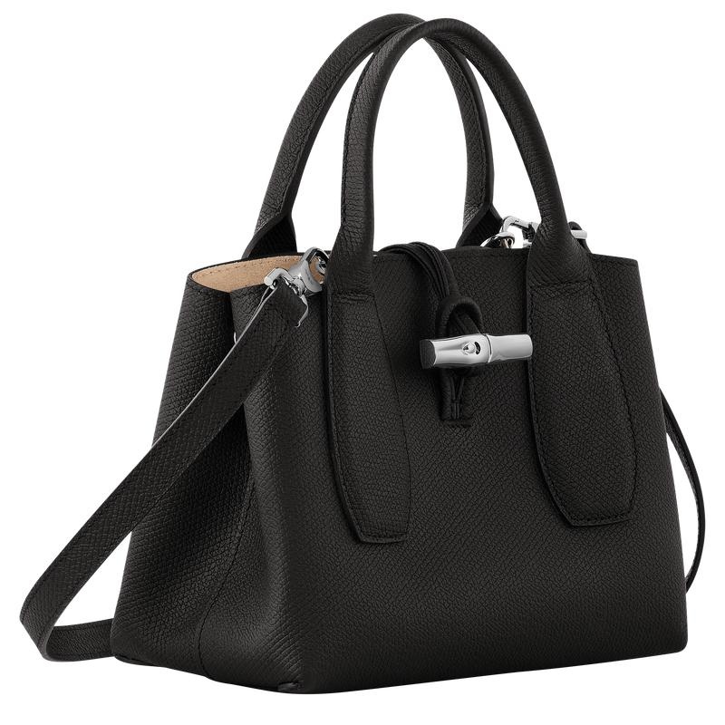 Black Women's Longchamp Roseau S Handbags | QHJTW-8076