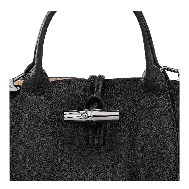 Black Women's Longchamp Roseau S Handbags | QHJTW-8076