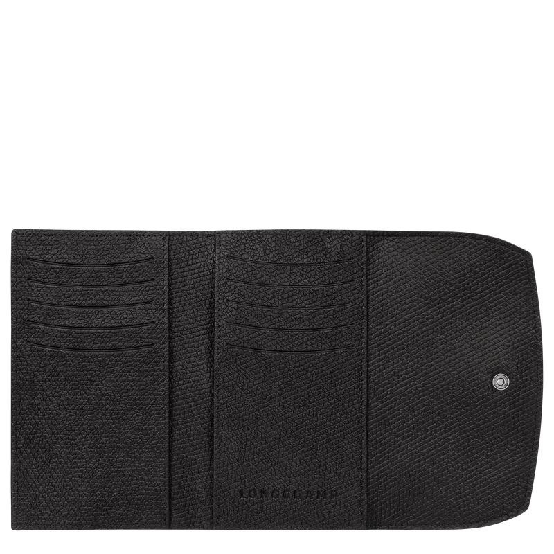 Black Women's Longchamp Roseau Wallets | RVSLA-5043