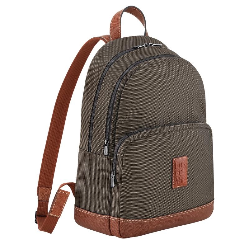 Brown Men's Longchamp Boxford Backpacks | URTWS-3216