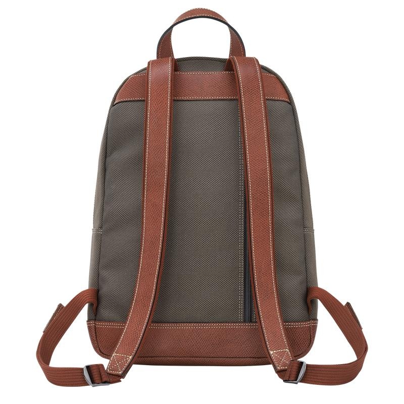 Brown Men's Longchamp Boxford Backpacks | URTWS-3216