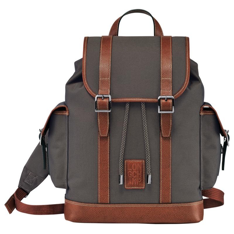 Brown Men\'s Longchamp Boxford Backpacks | EXUYM-9138