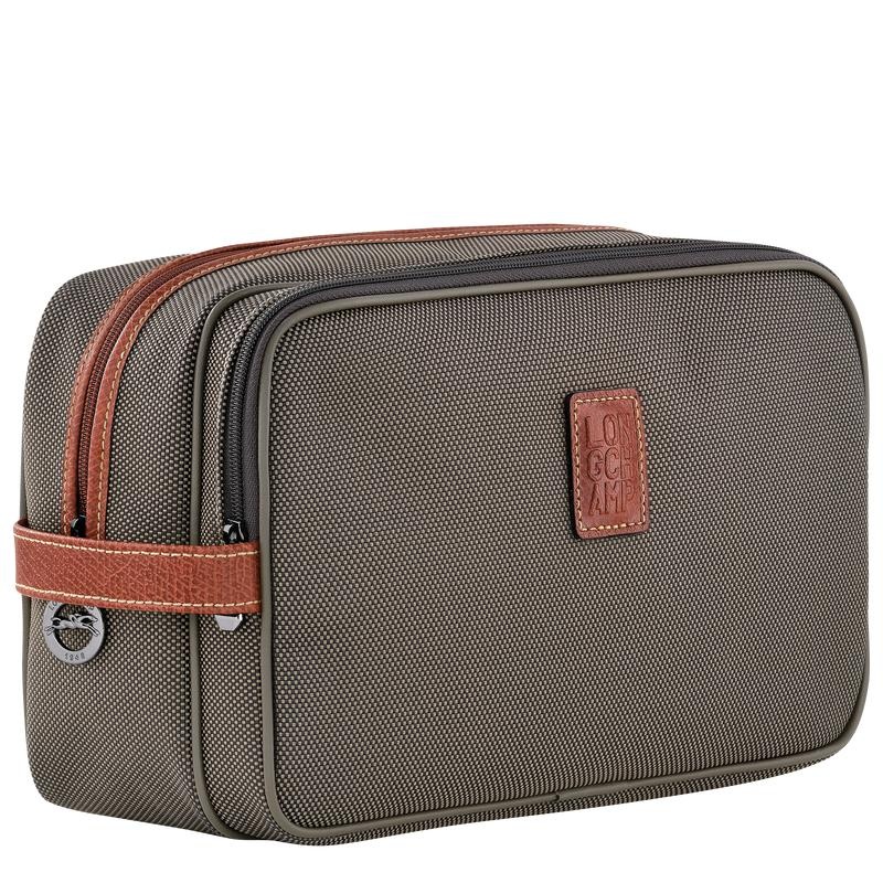 Brown Men's Longchamp Boxford Toiletry Bags | ANEZU-1024