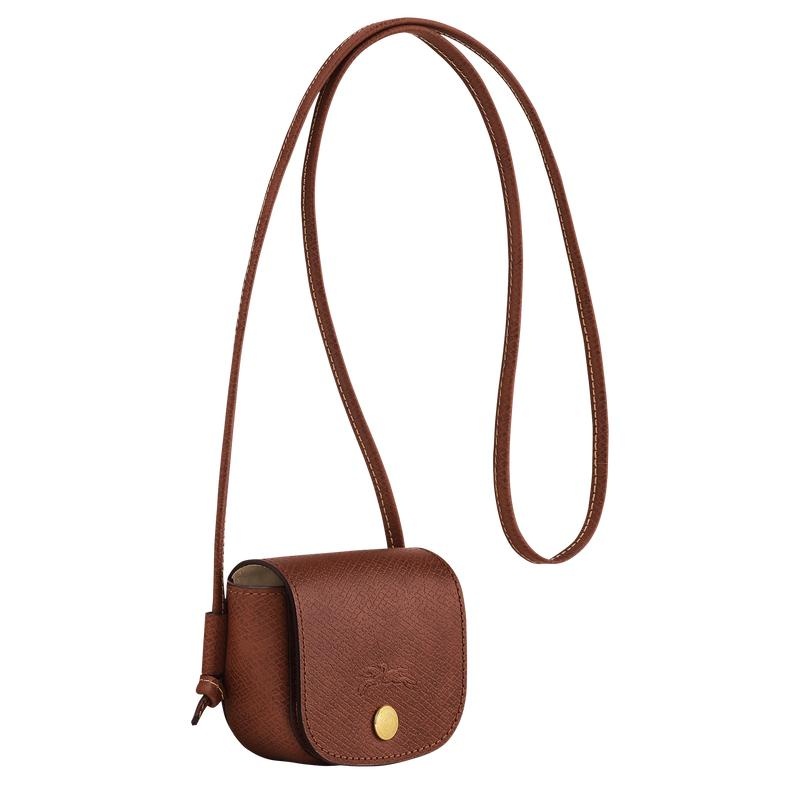 Brown Women's Longchamp Épure with leather lace Coin Purses | VBXZF-4120